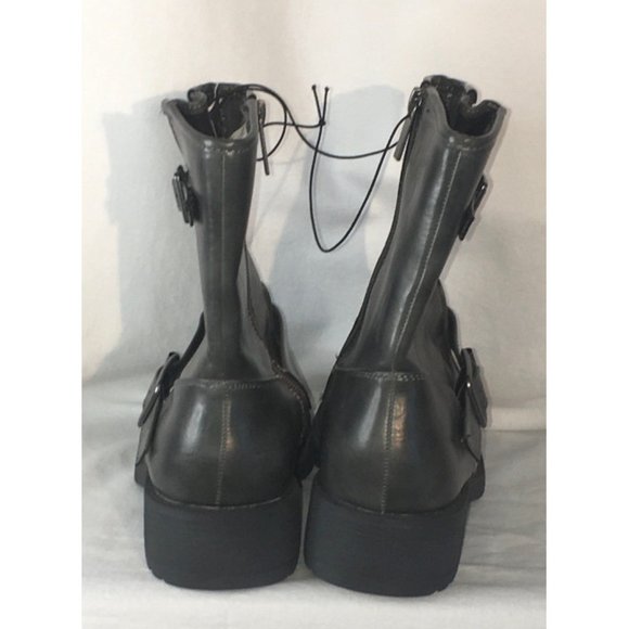 NEW Grey Zip-up Boots - Picture 5 of 5